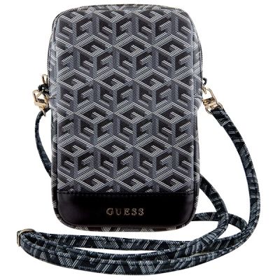 2. Torebka Guess Zip GCube Bottom Stripe na telefon - czarna