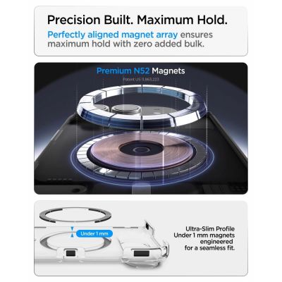 11. Etui Spigen Ultra Hybrid Pro MagSafe na iPhone Duo - przezroczysto-białe