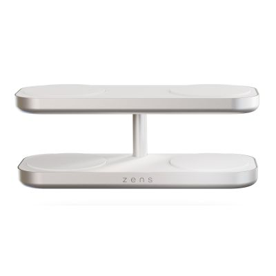 2. Bezprzewodowa ładowarka Zens Aluminium Series Quattro Pro 4 z zasilaczem 65 W 4x 15W Qi2 biały ZEQC01W/00