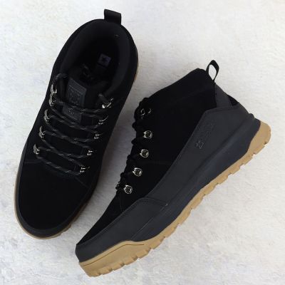 5. Skórzane trapery męskie nieocieplane czarne Big Star SS174265