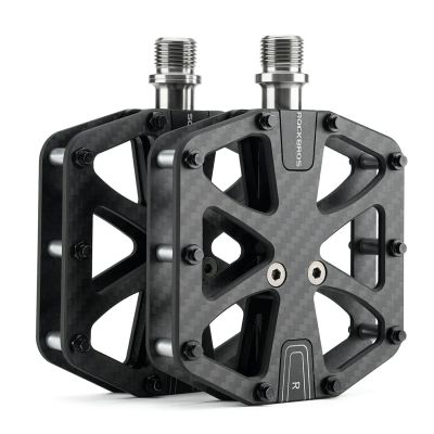 Pedały rowerowe Rockbros C525 z włokna węglowego platformowe - czarne