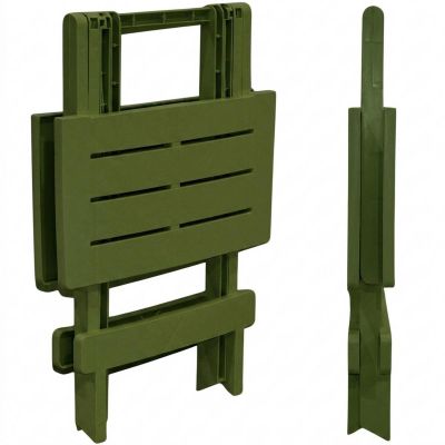 7. STÓŁ OGRODOWY SKŁADANY PLASTIKOWY 44x44x50CM ZIELONY