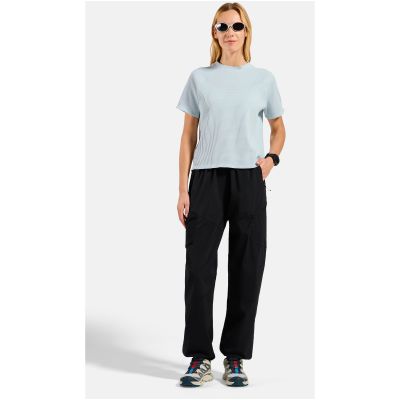 4. Koszulka z krótkim rękawem damska ODLO T-shirt crew neck s/s CUBIC niebieska