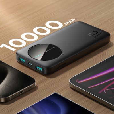 11. Powerbank Joyroom JR-PBF12 10000mAh 2.4A 2x USB-A 1x USB-C - czarny