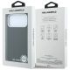8. Etui Karl Lagerfeld Grained Elongated Logo MagSafe na iPhone 17 Pro / 18 Pro - czarne