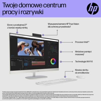 4. HP AiO 27-cr0224nw i5-1335U 27.0"FHD IPS 300nits AG 16GB DDR4 3200 SSD512 Iris Xe Graphics LAN Cam1080p+IR NoOS Shell White Shell White 2Y