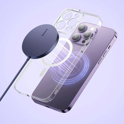 19. Baseus Simple Mini3 ładowarka magnetyczna MagSafe Qi 15W fioletowa