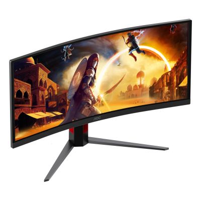 13. AOC G4 CU34G4CAP monitor komputerowy 86,4 cm (34") 3440 x 1440 px UltraWide Quad HD LCD Czarny, Czerwony