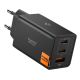 Ładowarka sieciowa Spigen Essential EE673EU 3-porty 2xUSB-C 1xUSB-A 67W - czarna