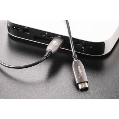 9. Kabel połączeniowy hybrydowy HDMI 2.1 Ultra High Speed 8K60Hz UHD HDMI A/HDMI A M/M czarny 15m