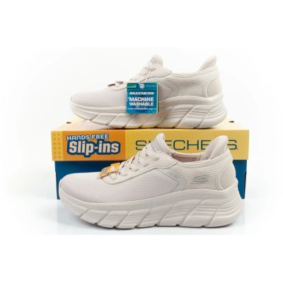10. Skechers buty damskie sportowe Bobs B Flex SLIP-INS ecru wygodne