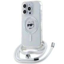 Etui Karl Lagerfeld IML Choupette Head & Cord MagSafe na iPhone 13 Pro Max - przezroczyste