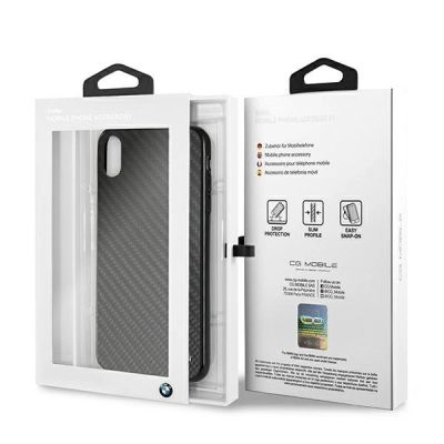 7. Etui BMW Siganture Carbon na iPhone Xs Max - czarne
