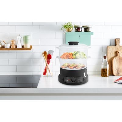 5. Tefal Minicompact VC139810 szybkowar parowy 2 kosz. Wolnostojący 800 W Czarny