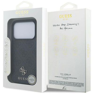 8. Etui Guess 4G Small Classic Logo MagSafe na iPhone 18 Pro / 17 Pro - czarne