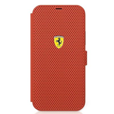 4. Etui Ferrari Off Track Perforated na iPhone 12 mini - czerwone