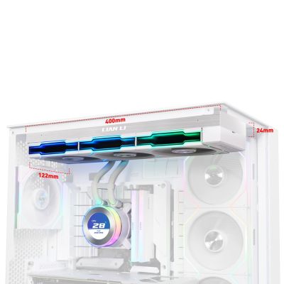 3. Lian Li GA II Hydroshift II LCD-C 360TL Procesor Chłodnica cieczy all-in-one 12 cm Biały 1 szt.