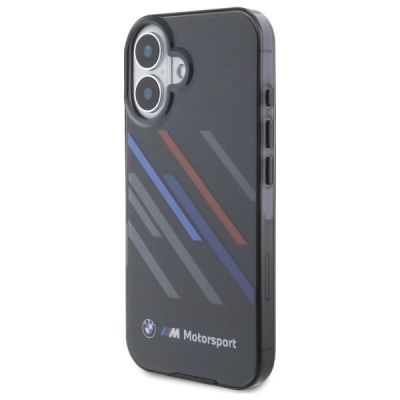 2. Etui BMW Motosport IML Random Stripes na iPhone 16 Plus - czarne