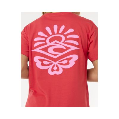 3. Koszulka RIP CURL Icons Of Surf Relaxed Tee czerwony