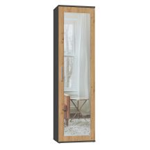 DUO SZAFA Z LUSTREM ANTRACYT/ARTISAN KOMPLET