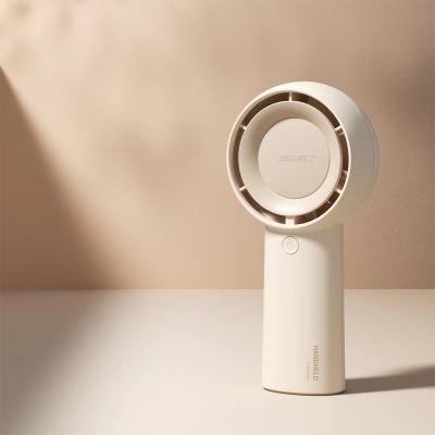 4. Mini dmuchawa Jisulife Handheld Fan Life5 Plus 4000 mAh przenośny wiatraczek wentylator USB - beżowy