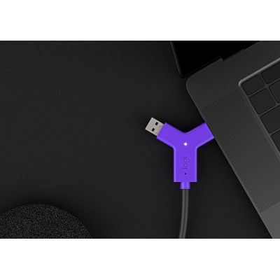 2. Logitech Swytch Nadajnik i odbiornik AV Czarny, Fioletowy