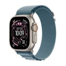 Apple Watch Ultra 3 GPS + Cellular 49mm Natural Titanium Case with Light Blue Alpine Loop - Large