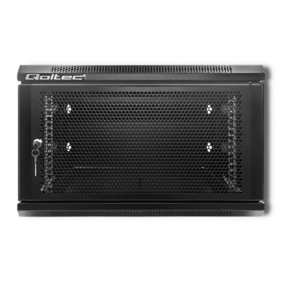 4. Wisząca szafa RACK Qoltec54489 19" 6U 60 x370x600 Perforowane drzwi