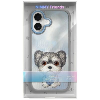 9. Etui Nimmy Big Eyed Pet 2.0 Dog do iPhone 17 - szare