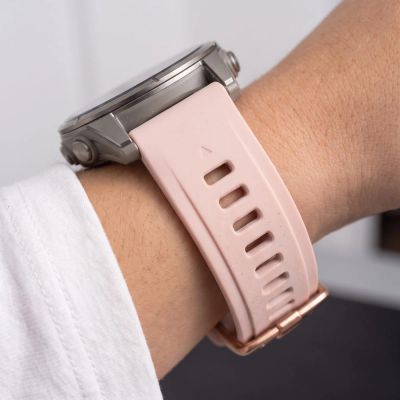 8. Pasek Tech-Protect Silicone na Garmin Fenix 5S / 5S Plus / 6S / 6S Pro / 7S / 8 / 9 / 9 Pro (43 mm) - różowy