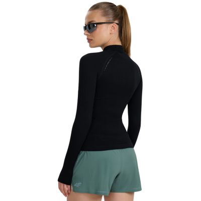 11. Koszulka damska longsleeve 4F F419 głęboka czerń 4FWAW25TFLOF419 20S