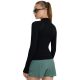 11. Koszulka damska longsleeve 4F F419 głęboka czerń 4FWAW25TFLOF419 20S