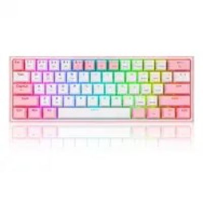 REDRAGON K616 Fizz Pro white/pink klawiatura USB + RF Wireless + Bluetooth Różowy, Biały