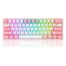 REDRAGON K616 Fizz Pro white/pink klawiatura USB + RF Wireless + Bluetooth Różowy, Biały