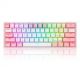 REDRAGON K616 Fizz Pro white/pink klawiatura USB + RF Wireless + Bluetooth Różowy, Biały
