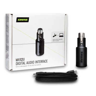 2. Shure MVX2U - Adapter sygnału XLR-USB