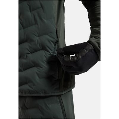2. Kurtka hybrydowa męska Odlo Mid layer hoody full zip ZEROWEIGHT INSULATOR zielona