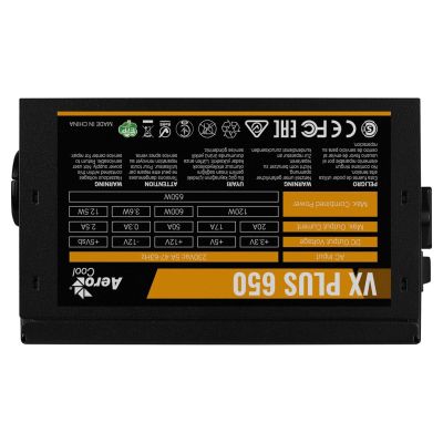 3. Zasilacz Aerocool PGS VX-650Plus AEROVX-650PLUS (650 W; 120 mm)