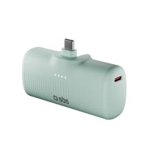 Powerbank SBS EcoPower 5000 mAh 10W z wbudowanym portem USB-C - zielony