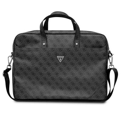 Torba Guess Saffiano 4G Triangle Logo na laptopa 16'' - czarna