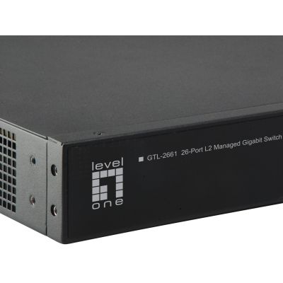 3. Przełącznik zarządzalny LevelOne KILBY GB/L2 26-portowy 19" 10 Gb/s