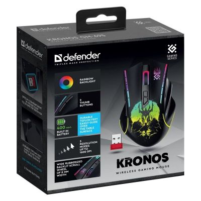 8. DEFENDER MYSZ BEZPRZEWODOWA KRONOS GM-695 RF 1600DPI 7P 52695