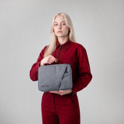7. Torba na laptop Wozinsky WTNP-11G 10-11" z chowaną rączką - szara