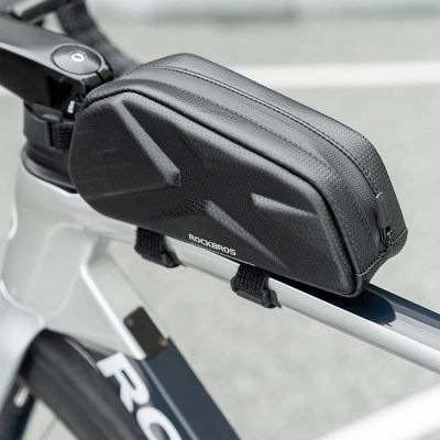 9. Torba rowerowa Rockbros usztywniana, na ramę, na rurę górną 1,4l – czarna