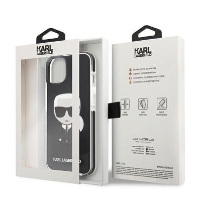 8. Etui Karl Lagerfeld Iconik Karl na iPhone 13 mini - czarne