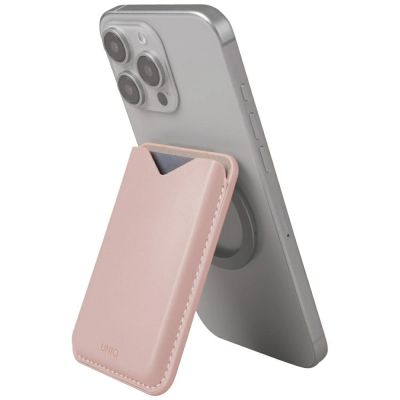 2. Magnetyczny portfel UNIQ Lyden Evo na telefon - różowy
