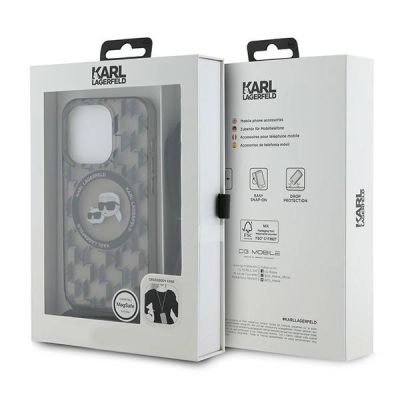7. Etui Karl Lagerfeld IML Crossbody Monogram Karl & Choupette Head MagSafe na iPhone 15 Pro Max - czarne