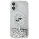 3. Etui Karl Lagerfeld Liquid Glitter Karl & Choupette Head Magsafe na iPhone 16 Plus - przezroczyste