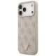 2. Etui Guess Leather 4G Triangle Strass MagSafe na iPhone 17 Pro Max - różowe
