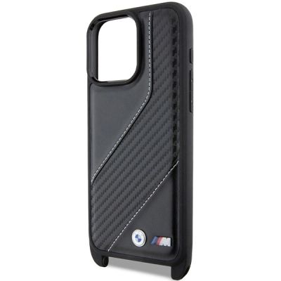 5. Etui BMW M Edition Carbon Stripe & Strap na iPhone 15 Pro Max - czarne